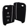 Car Key Case Silicone Cover For Vw Golf 7 Mk7 3 Buttons Flip Folding Remote Key Fob For Seat For Skoda Car Accessories