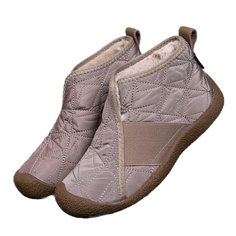 Autumn and winter new high-top cotton shoes piled thickened mother shoes soft sole lightweight cotton shoes