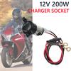 Motorcycle Car Truck Power Adapter with Wire 12V 120W Socket Auto Charger Plug for Outdoor Personal Car Parts Decoration