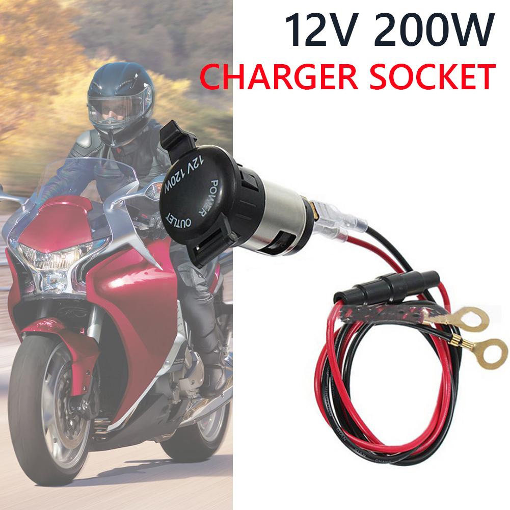 Motorcycle Car Truck Power Adapter with Wire 12V 120W Socket Auto Charger Plug for Outdoor Personal Car Parts Decoration