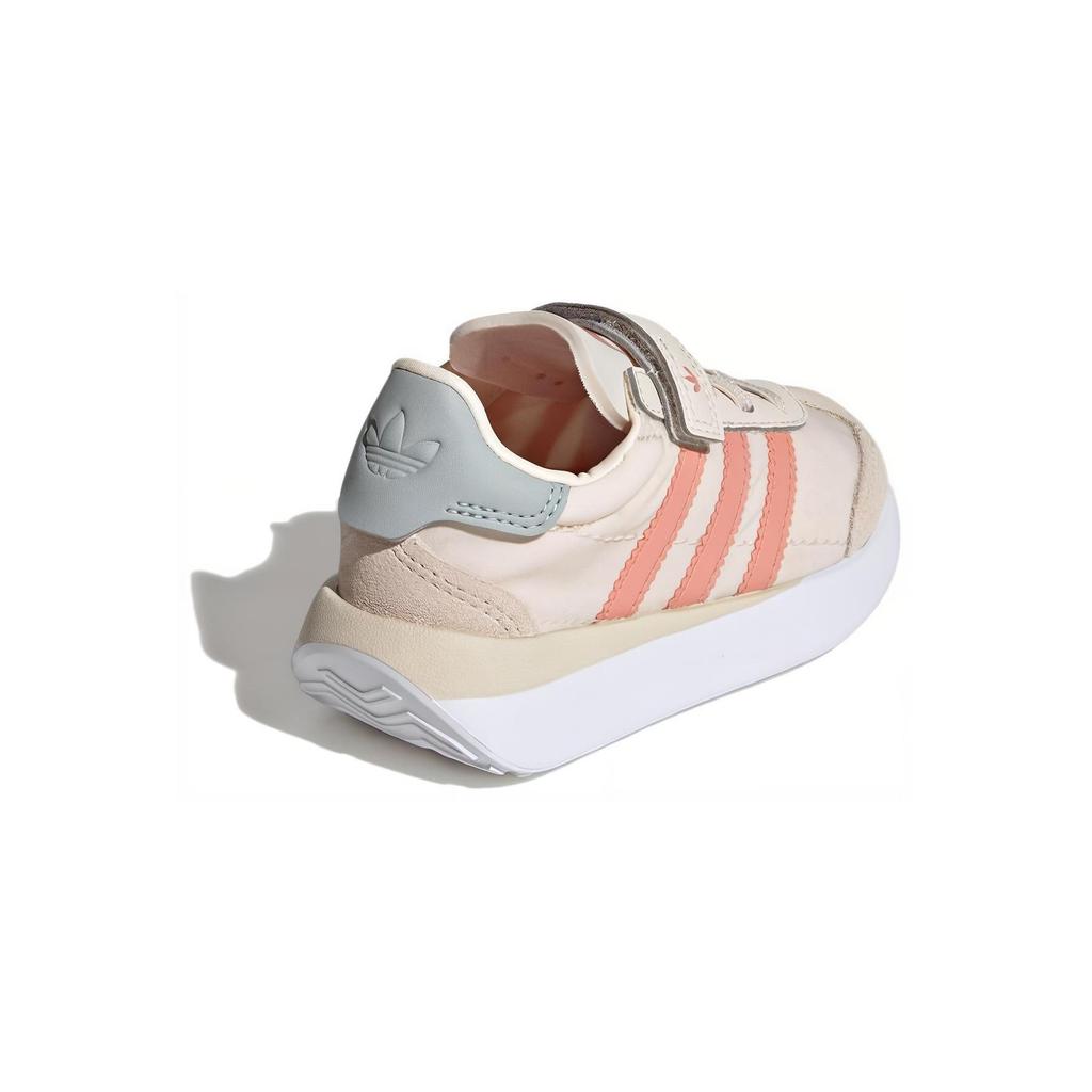 Adidas Originals Country Xlg Synthetic Leather Non-Slip Shock Absorbing Low-Top Walking Shoes Baby Shoes Beige Red IF6151