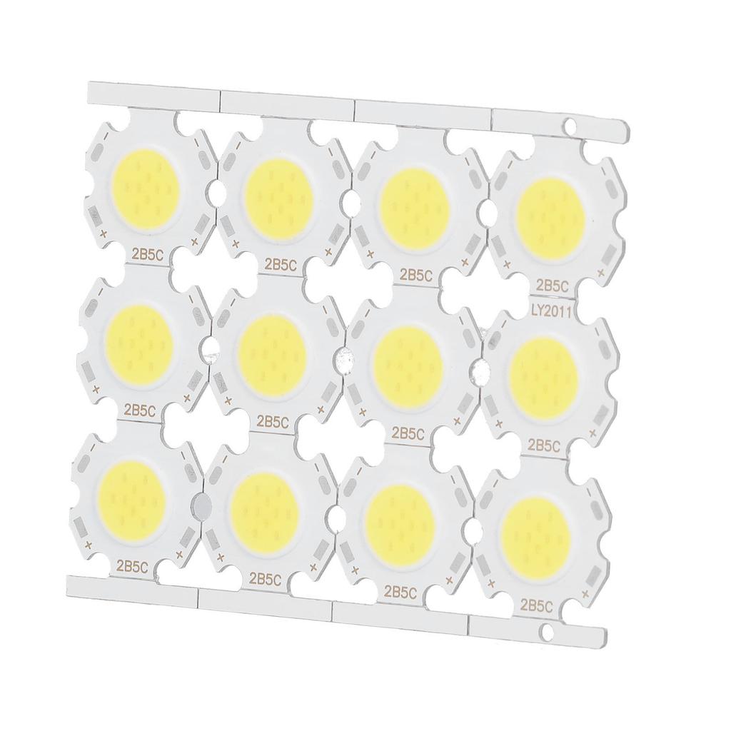 12Pcs LED Chips COB Light Emitter Component 5W 15‑17V for DIY Spotlights Downlight Ceiling Lamp