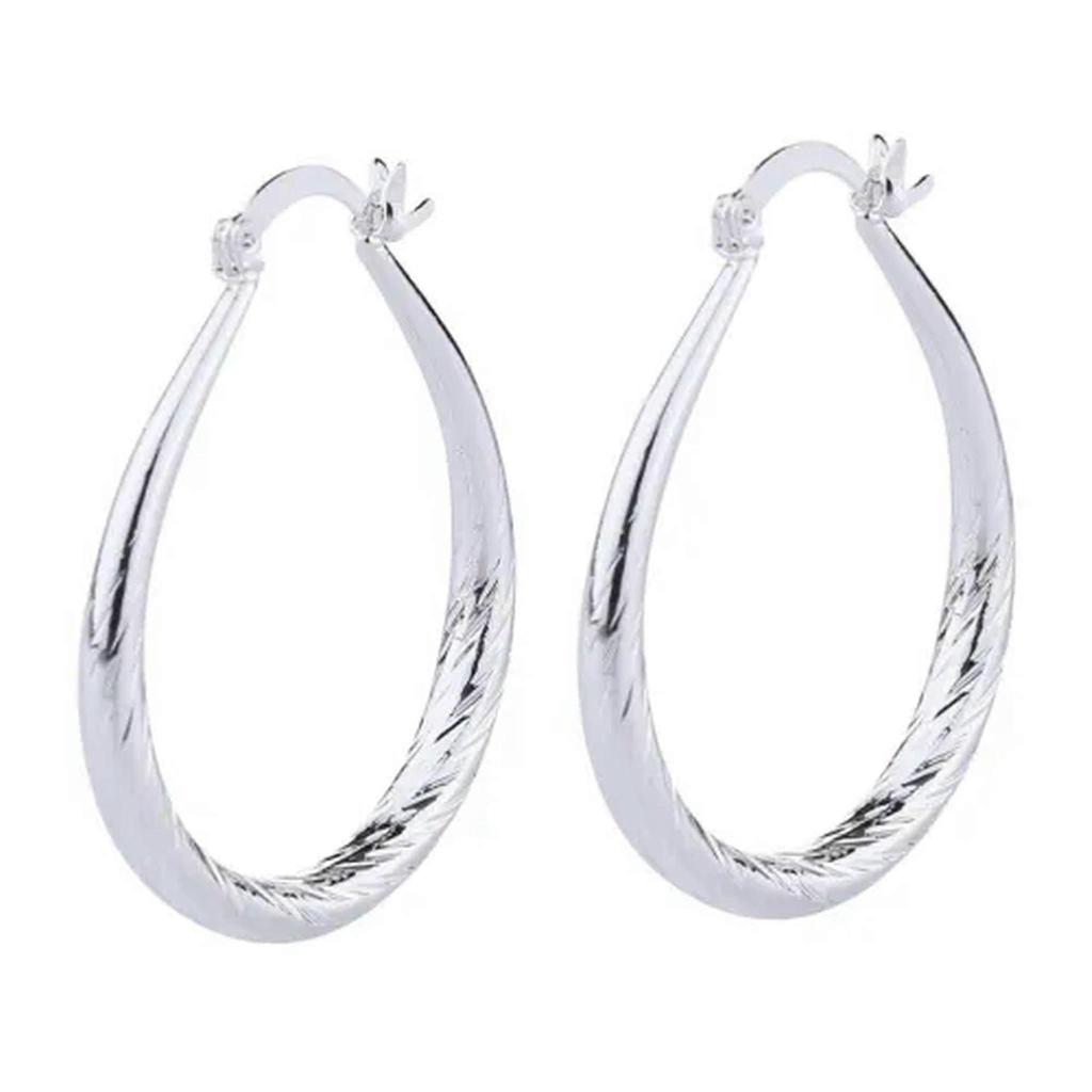 RSAMD Hot 925 sterling Silver charms beautiful hoop earrings for woman fashion jewelry-Silver