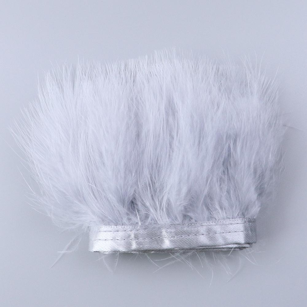 1Meters Furry Turkey Feathers Trim Ribbon White Natural Plumes For Traditional Holiday Dress Sewing Plumas Accessories