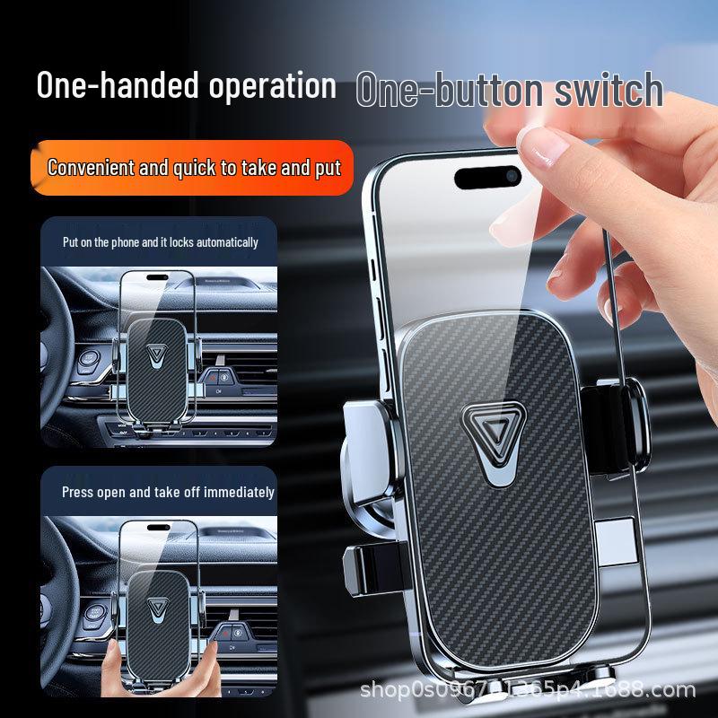 

Universal Car and Truck Air Vent Phone Holder - Shockproof & Stable for Horizontal/Vertical Screens Matte Black [Round Hook Style]