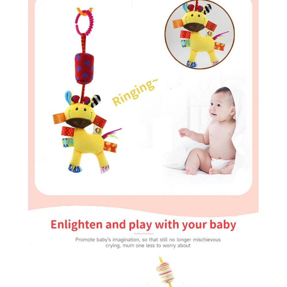 New Baby Rattles Bell Toy Soft Stuffed Animal Rattle Hand Grip Toys Pendant Stroller Crib Bed Teether Hanging Toy 0-24 Months