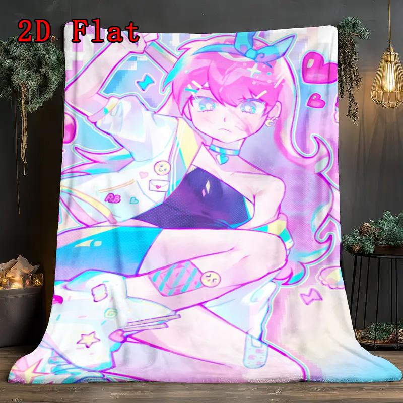 OMORI 2D Flat Pattern Flannel Blanket High quality All Seasons Warmth and Comfort Perfect for Christmas Gifts.DMT0925240