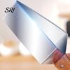 Outdoor Picnic Fruit Cutter Watermelon Slicer Stainless Steel Tool with Wooden Handle Ergonomic Kitchen Slicing for Cantaloupe Apples Easy Clean