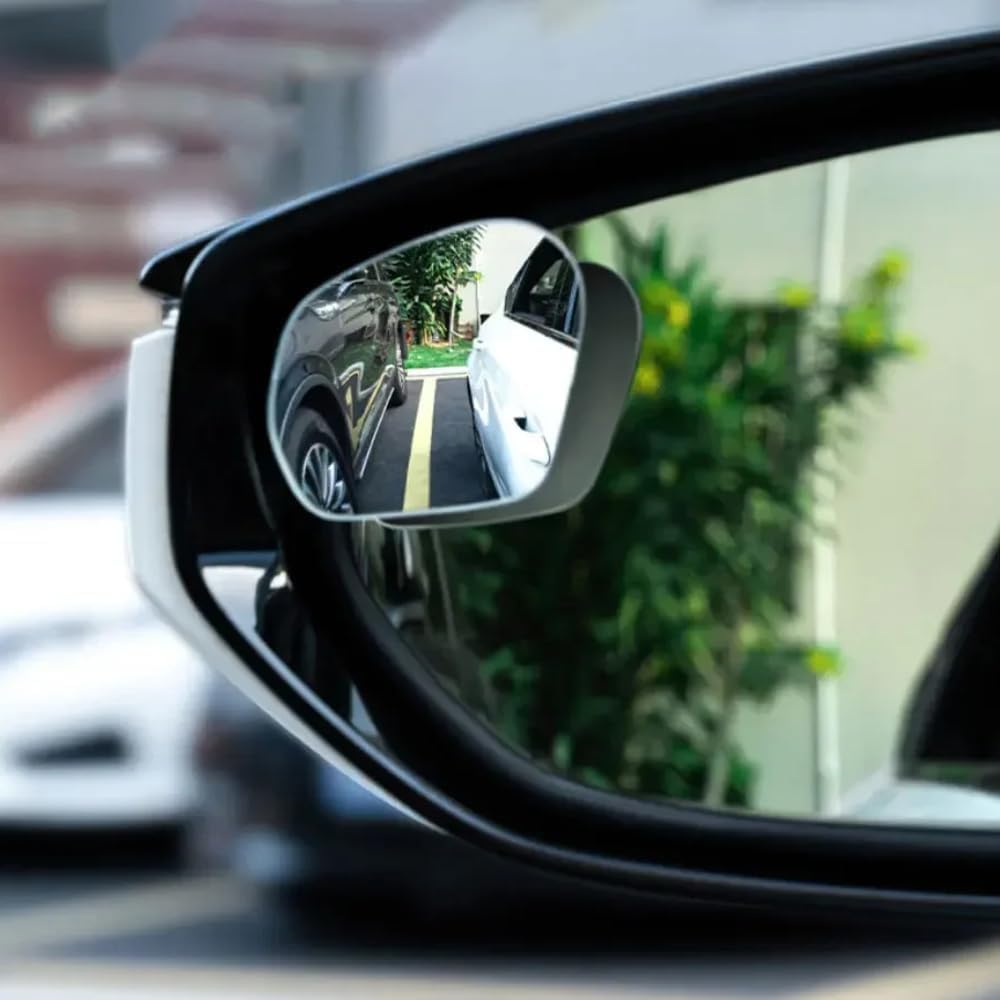 KEWAYO 2-teiliger Auto-Totwinkelspiegel, Rückspiegel mit Saugnapf, 360-Grad-Winkel