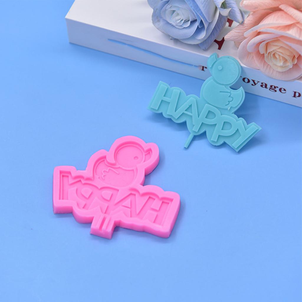 Silicone Chocolate Moulds Happy Birthday Shape Chocolate Candy Molds Baking Tools Non-stick Silicone Material for Baking