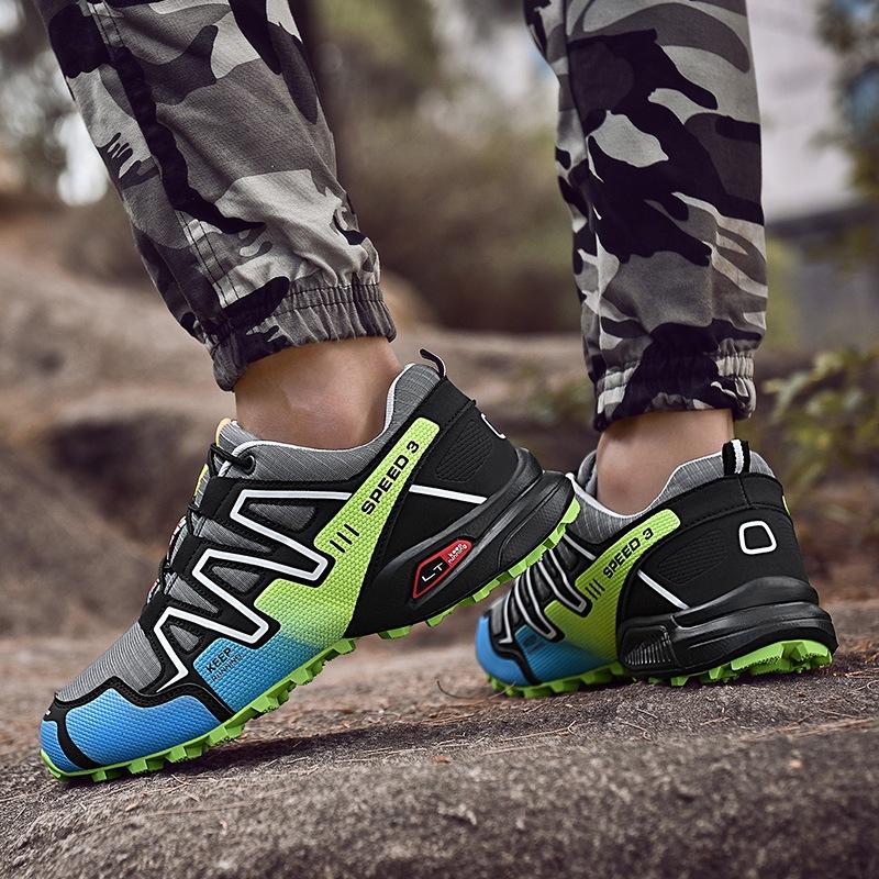 Large Size Mountaineering Men's Shoes Spring and Autumn Outdoor Sports Shoes Non-slip Off-road Running Shoes Wear-resistant Hiking Men's Shoes