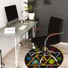 1pc Symbolic Geometry Round carpet, Made of Polyester,Perfect for Decorating Office Chairs, Living Rooms,fplt095