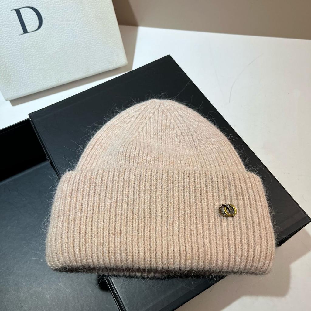 Xiaoxiangfeng Double-circle Knitted Hat Winter Russian Outdoor Warm Rabbit Fur Ear Protection Hat French Premium Wool Hat