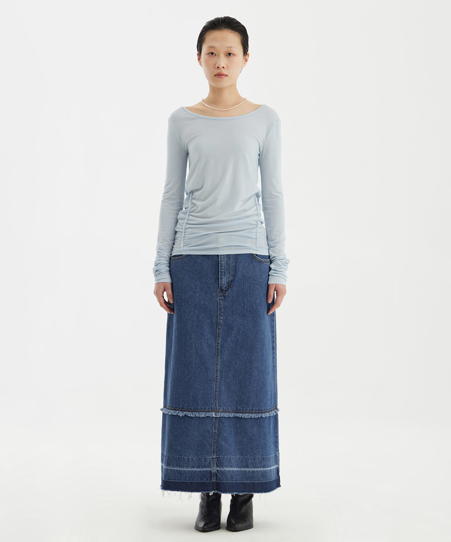 Youth Ballerina Long Jersey Top - Light Blue Light Blue/S