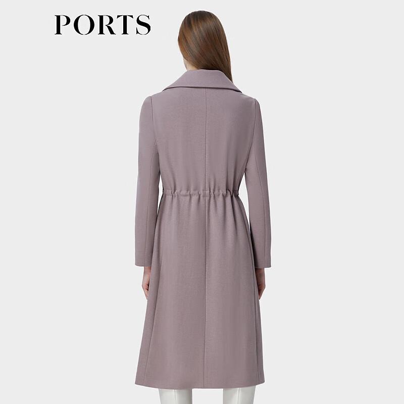 Ports Women's Elegant Iris Purple Wool Blend Trench Dress