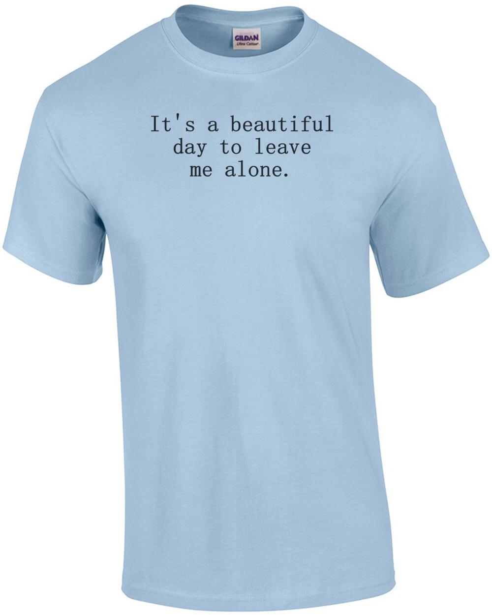 It s a beautiful day to leave me alone. Funny Sarcastic T-Shirt 2XL