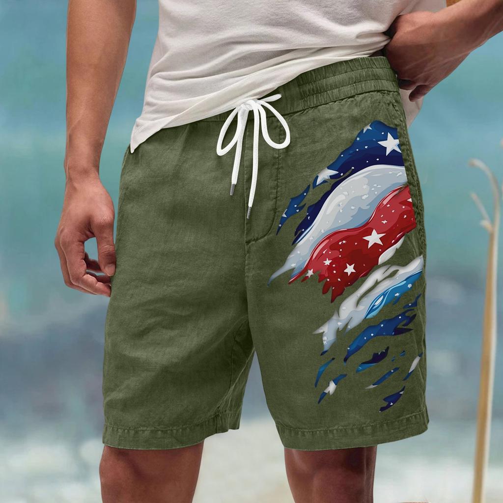 Męskie letnie, duże, swobodne, luźne spodnie sportowe, szorty plażowe