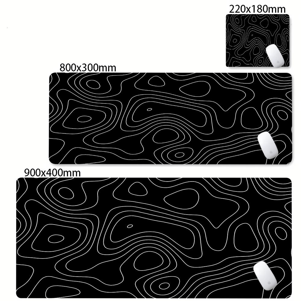 Large Mouse Mat Black And White Mousepad Gaming Mousepads Rubber Keyboard Mats Abstract Desk Pad Strata Liquid Office Mouse Pads