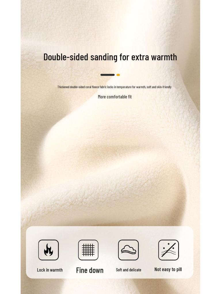 Children's Fleece-Lined Base Layer Shirt, Unisex, Autumn/Winter, Semi-High Collar