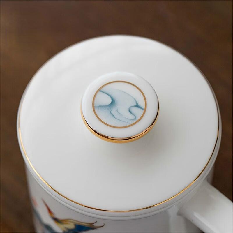 Horned Pansy Pengcheng Wanli Ceramic Tea Infuser Mug & Caddy Gift Set