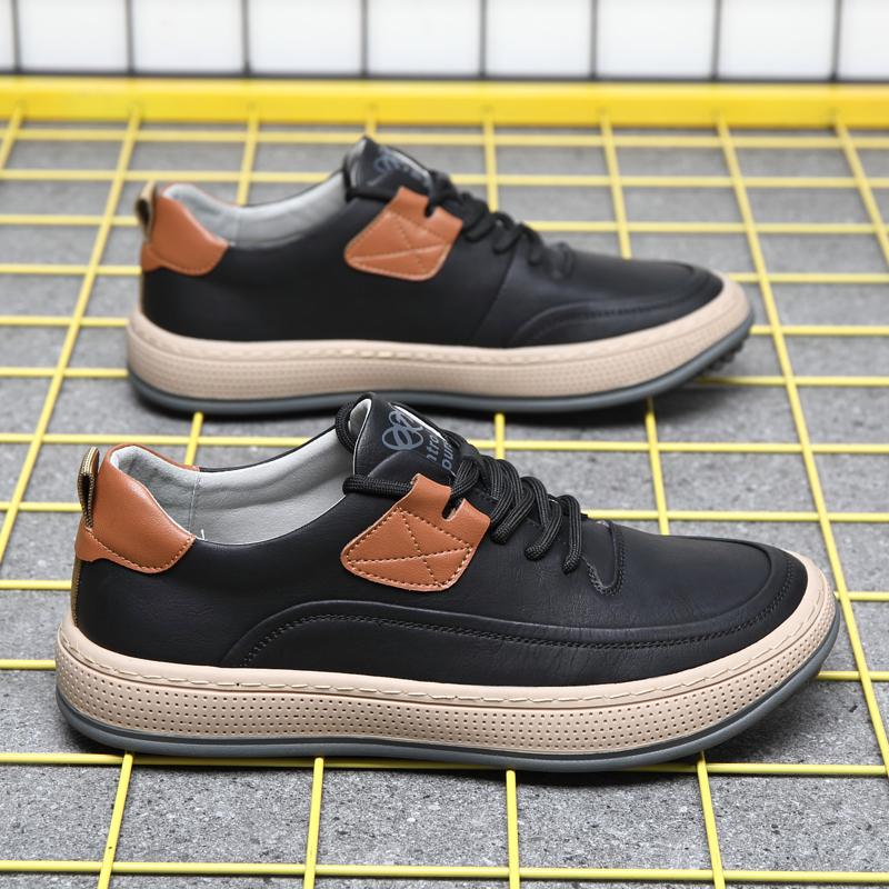 Herren Echtleder Freizeitschuhe im britischen Stil Designer Neue Outdoor Wanderschuhe Herren Dickbesohlte Oxford Schuhe Sportschuhe