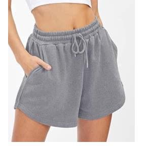Grenzüberschreitende unabhängige Station Amazon Mode Damen Sportshorts lässig locker Sommer mittlere und hohe Taille einfarbige Shorts Damen