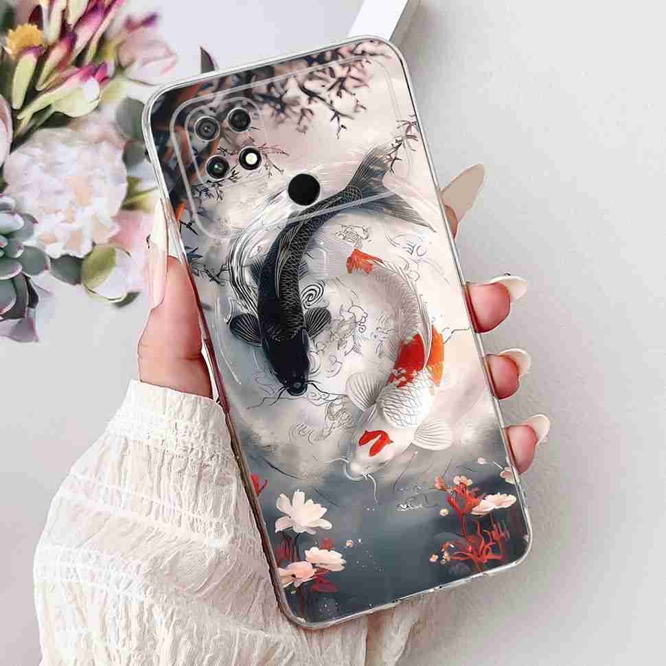 For Xiaomi POCO C40 4G 6.71" Case Summer Fresh Style Lemon Soft Silicone Cover For Poco C40 C40 220333QPG Protective Shell Coque