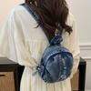Weiche Jeans-Crossbody-Tasche Vintage-Waschung Reise-Minibörse Modischer Jeans-Rucksack Frühling Sommer