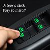 1/2PCS Car Styling Window Switch Luminous Stickers Nighting Glowing Button Auto Stickers Universal Green Orange Blue