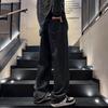 Trendy High Street Jeans Men's Trendy Brand Loose Straight Spring and Autumn Men's Washed Versatile Wide-leg Trousers