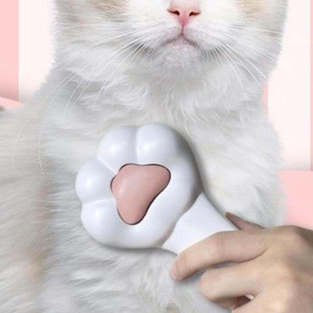 Self-Cleaning Pet Grooming Brush Safe Massage Cat Paw Brush Hair Shedding Brush  for Small Pets