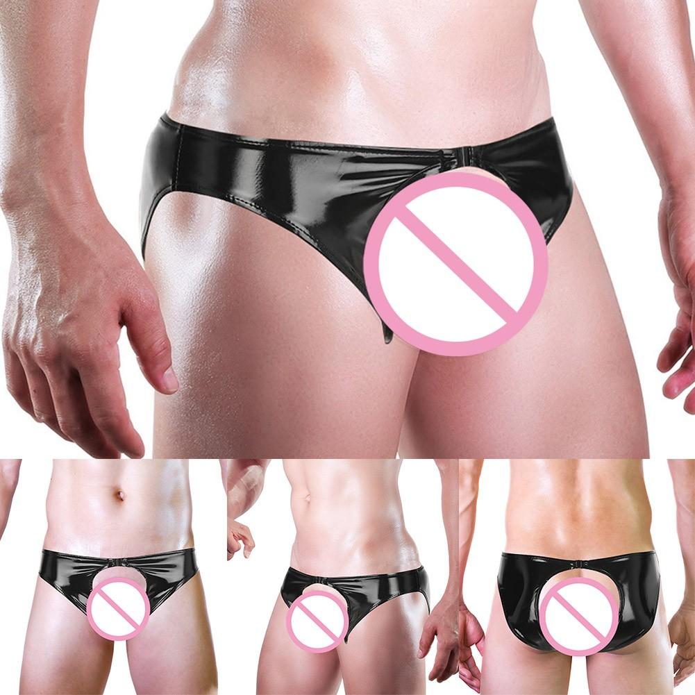 Bikinis Underwear Black Breathable Classic Faux Leather