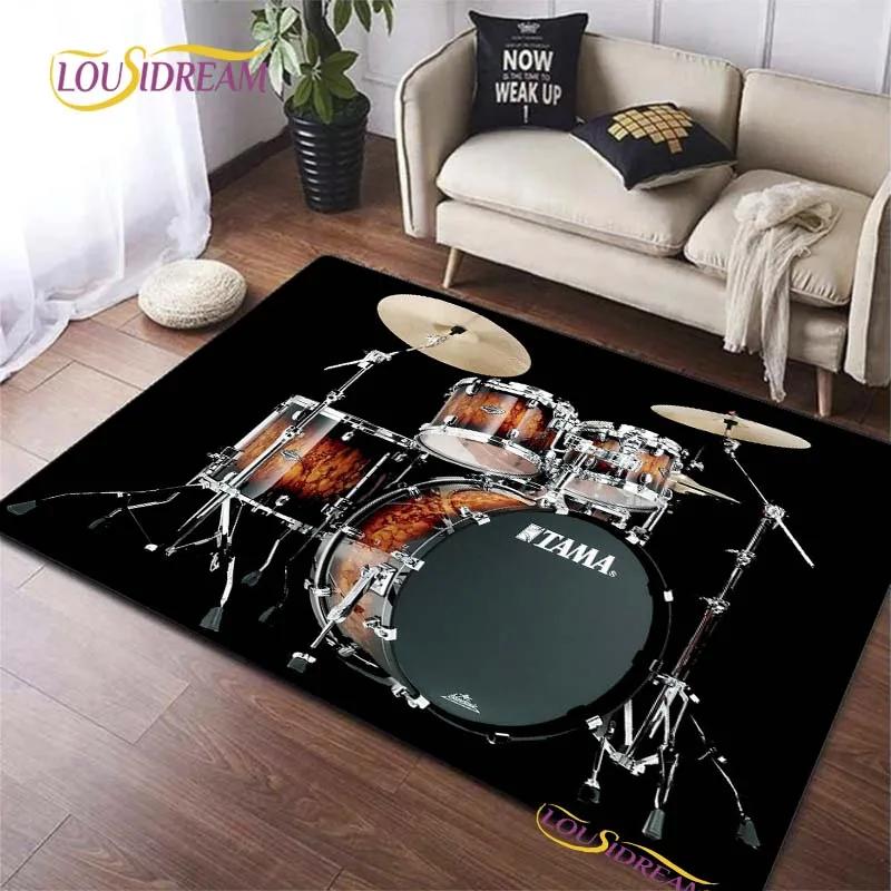 Fashion Brand Drums Carpet for Living Room Bedroom Rugs Kids Kitchen Door Unslip Floor Mats Birthday Gift Photography Props Rug