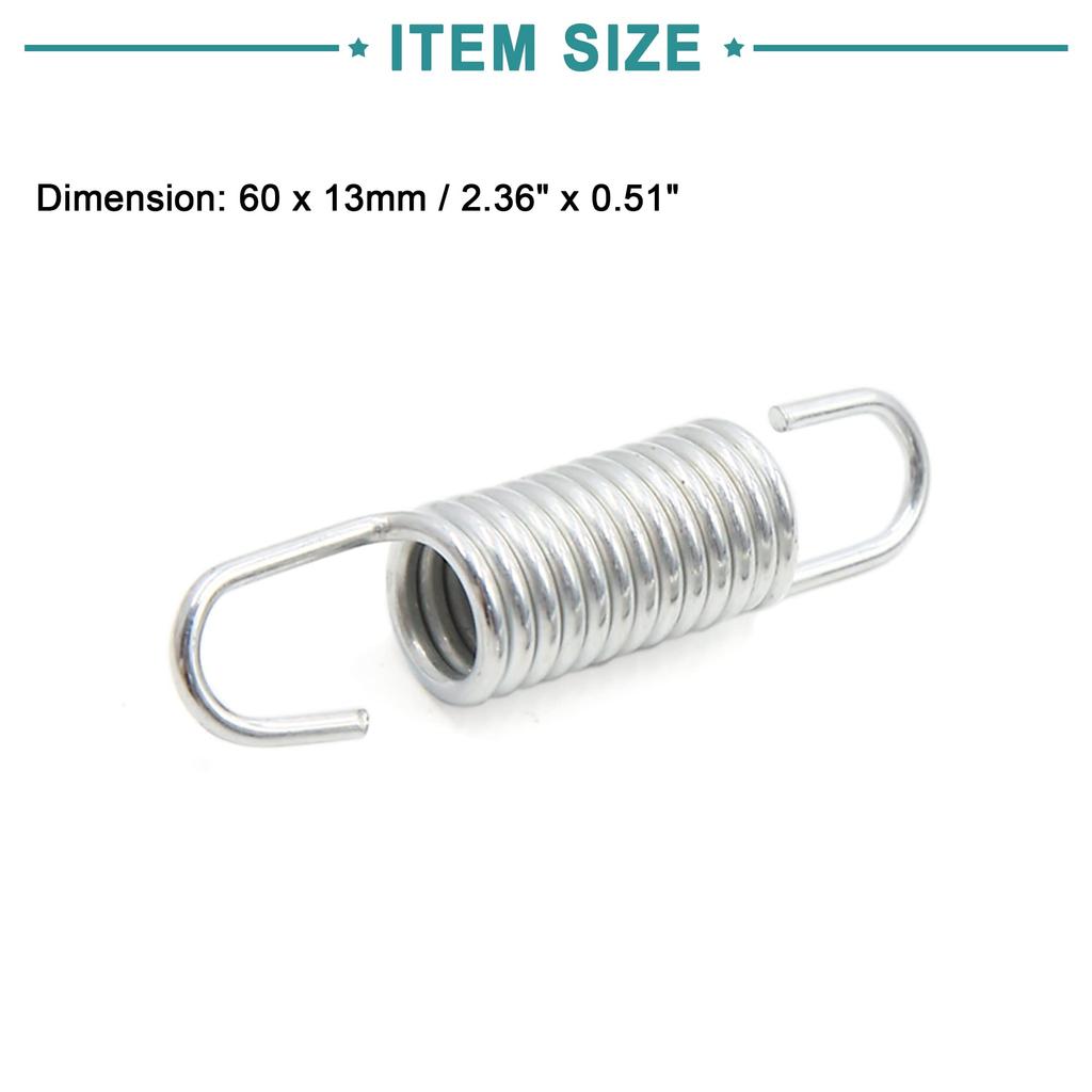 ACROPIX Motorcykel Bromspedal Återgångsfjäder Universell 6 cm Längd Silverfärgad 2 st