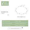 bamoer Silver Beads Anklets 925 Silver Geometric Minimalist Summer Fashion Foot Jewelry Bracelet for Ankle SCT011