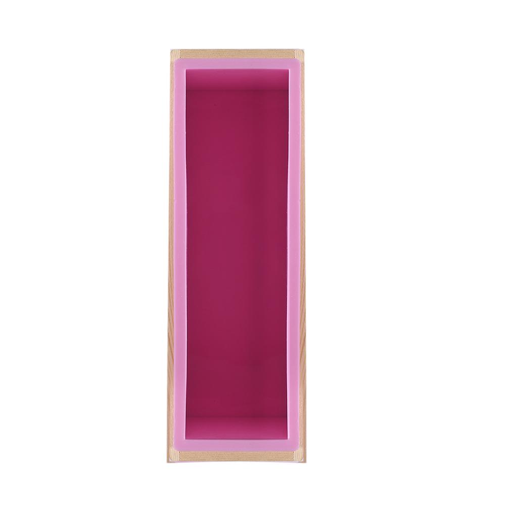 Rectangle Silicone Liner Soap Mould Wooden Box DIY Making Tool Bake Cake Bread Toast Mold