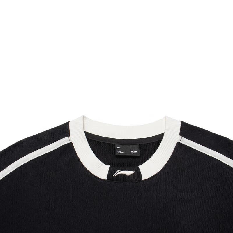 Li-Ning Versatile Round Neck Pullover Trendy Retro Loose Casual Sports Suit Unisex Suit AWDU91-1-AKL81-1