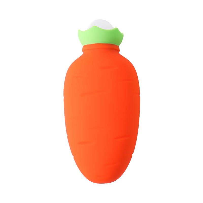

Silicone Carrot Hot Water Bottle with Knitted Cover