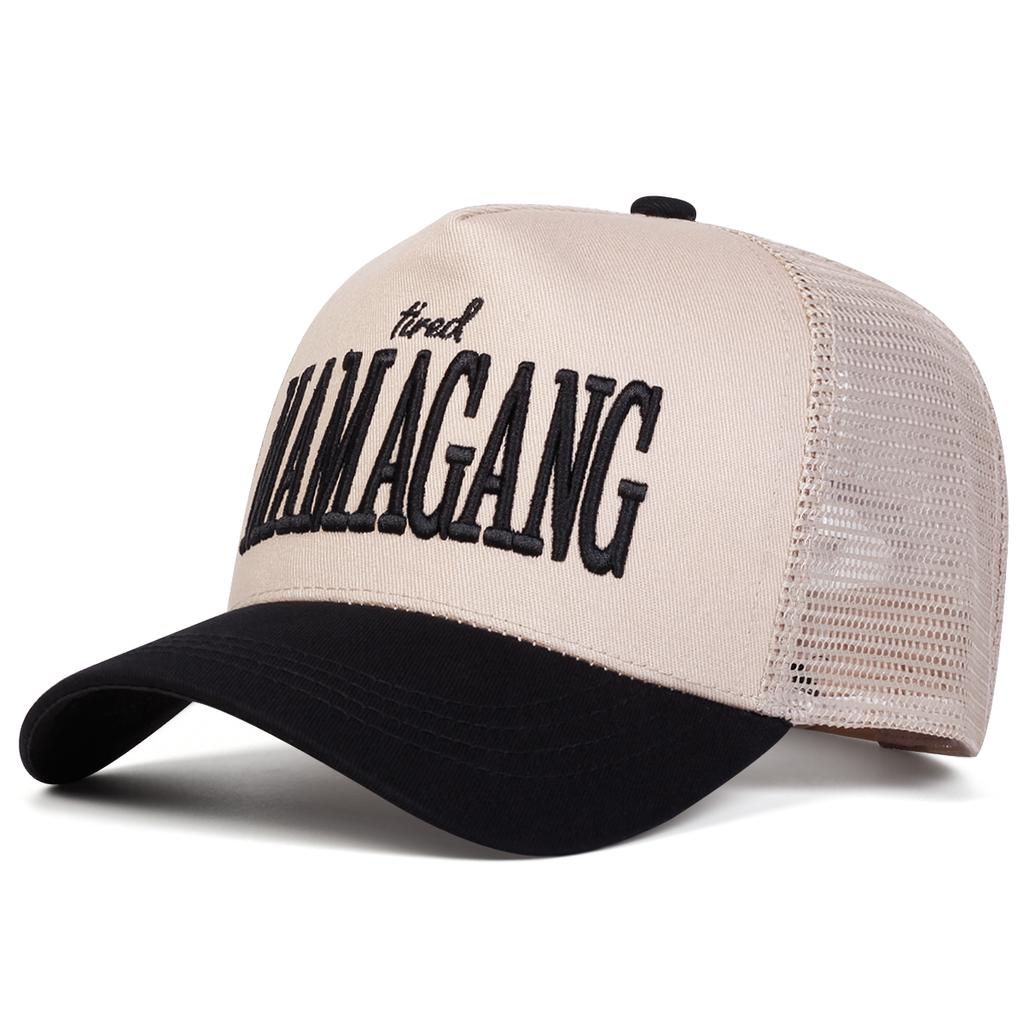 Unisex MAMAGANG Letter Embroidery Baseball Net Caps Outdoor Adjustable Spring and Summer Casual Sunscreen Hat