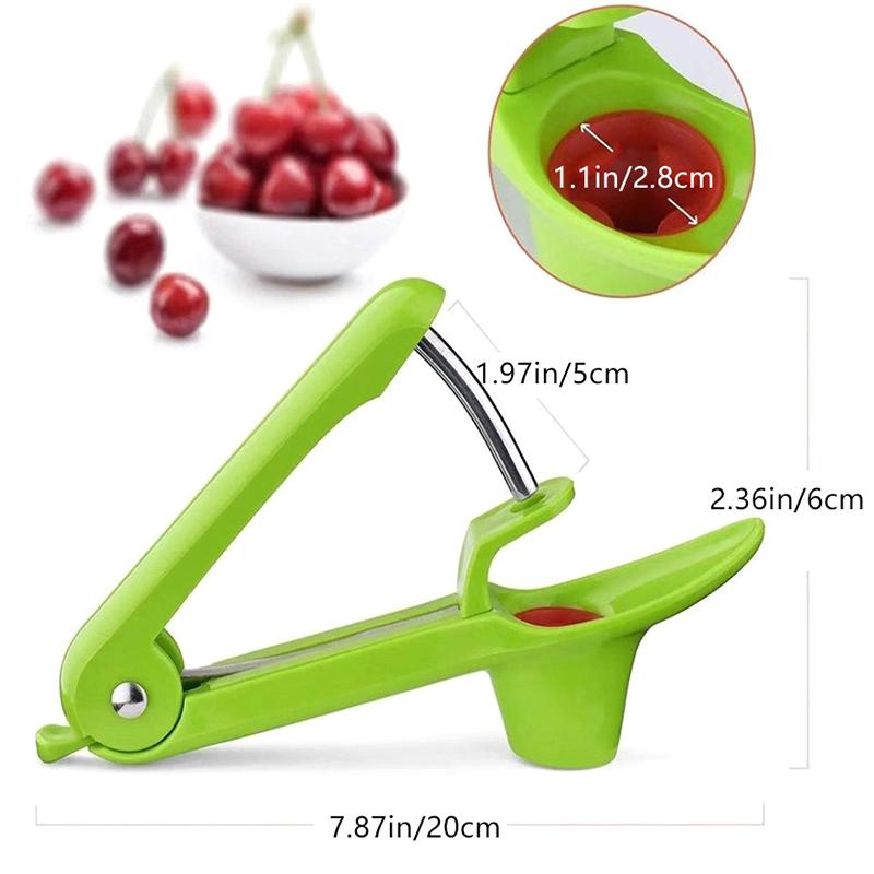 Cherry Pitter ,Stainless Steel Cherries Corer Pitter Tool With Hand-held Push Design, Save Time & Space Outdoor Tableware