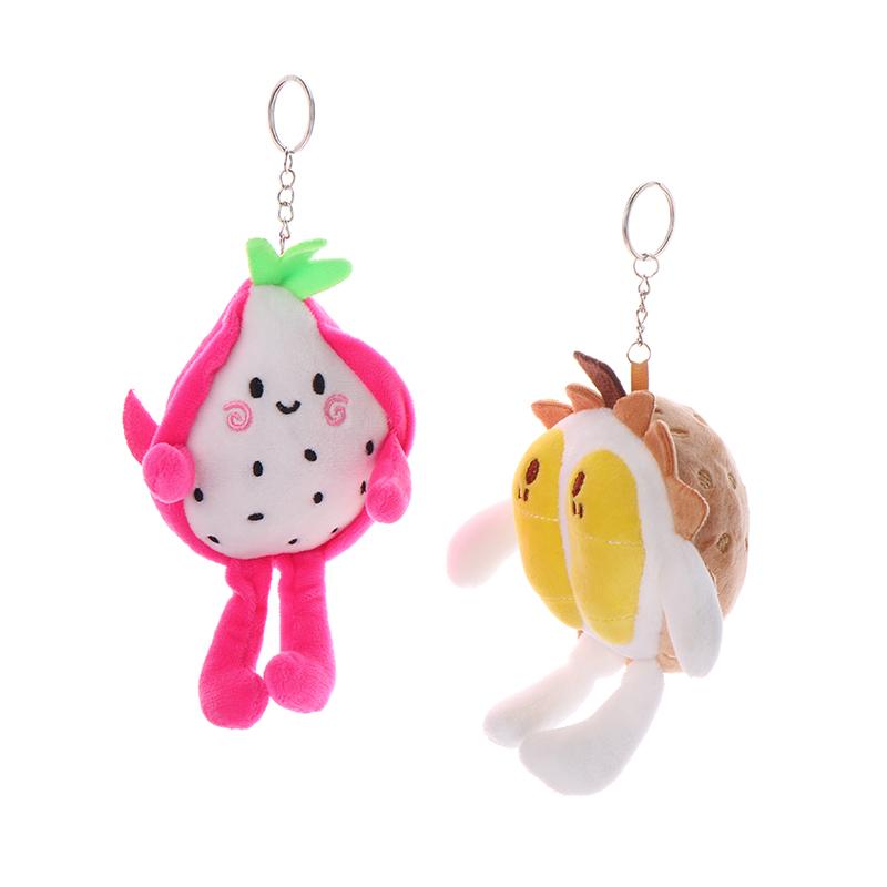 Süße Frucht Drachenfrucht Schlüsselanhänger Plüschtier Spielzeug Cartoon Durian Pitaya Flauschiger Schlüsselanhänger Anhänger Rucksack Anhänger Auto Tasche Dekoration Geschenk