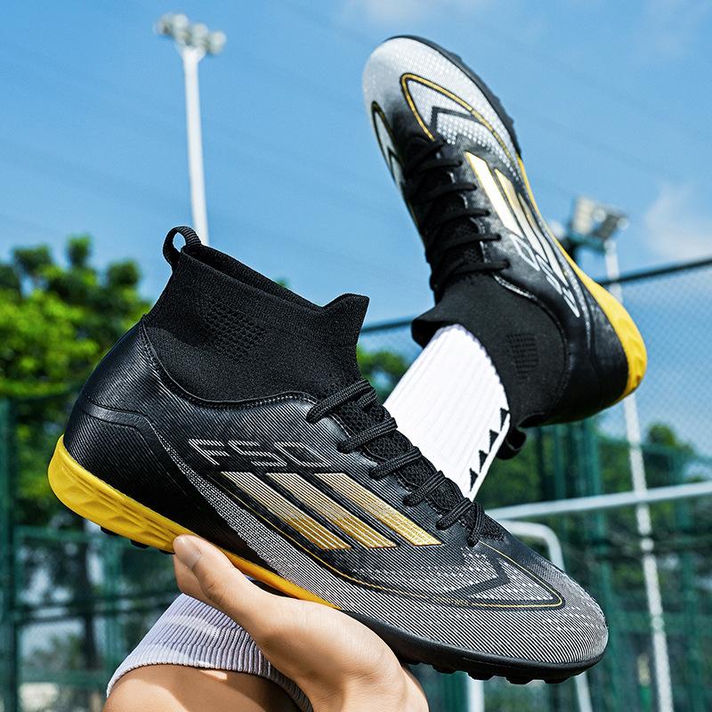 Jinjiang Fußballschuhe, echte High-Top Jugend AG Stollen, speziell für rutschfestes Training für Grundschüler bei Erwachsenen-Sportwettkämpfen