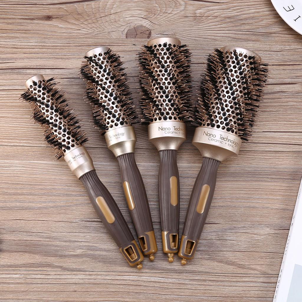 Anti Static Nano Technology Ceramic Ionic Hair Styling Comb with Retractable Separating Pin