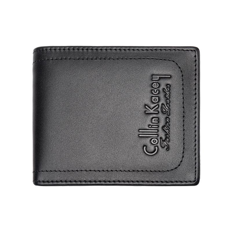 "Men's Casual Cowhide ID & Card Short Wallet"