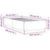 Bed Frame Smoked Oak 90 X 190 Cm Wood Based Material