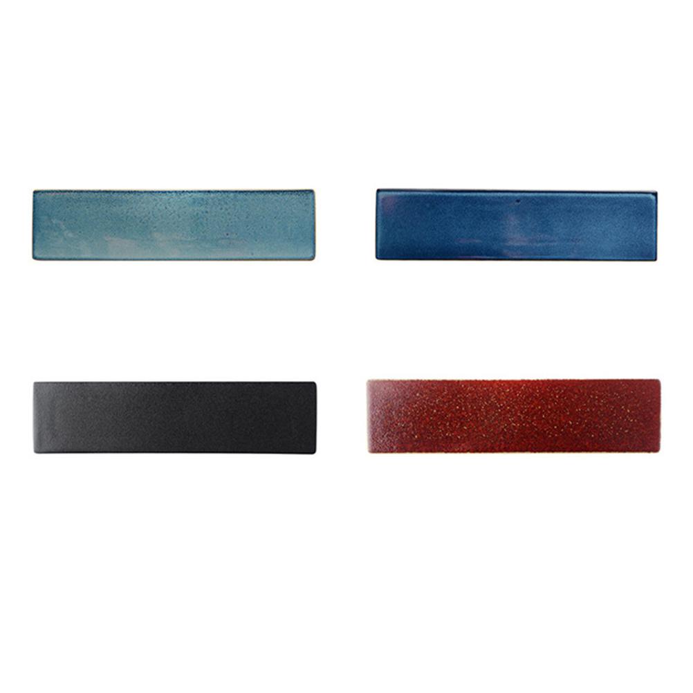 Ceramics Sushi Plate Black Rectangular Serving Tray Practical Dish for Sushi Snack Restaurant Home Sashimi Tray