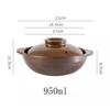 650ml 900ml Casserole Rice Noodle Porridge Milk Soup Clay Stew Earthenware Cooking Pot Decoct Chinese With Handle Ear Clay Pot