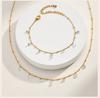 Multi Zirconia Satellite Chain Bracelet for Women, 18K Gold Plated Stainless Steel Wristlet, Waterproof Party Jewelry