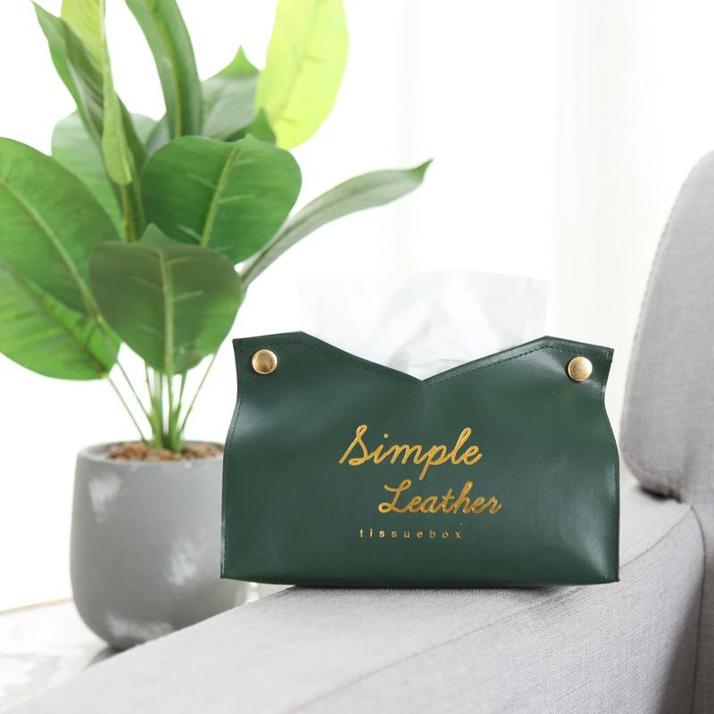 Simple Tissue Case Box Container Leather Retro Toilet Pumping Box Car Towel Napkin Papers Bag Holder Box Case Pouch Table Decor