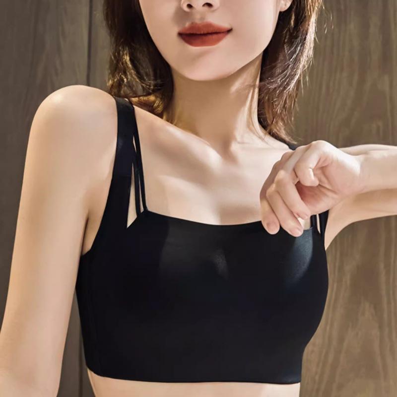 Full cup female beauty back, secondary breasts, upper support, anti-sagging, no steel ring adjustment, thin bra